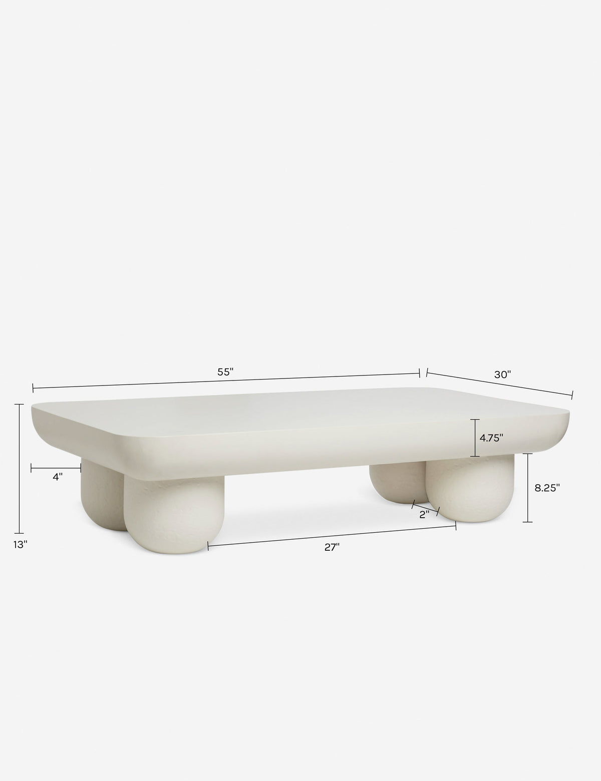 Clouded Rectangle Coffee Table by Sarah Sherman Samuel