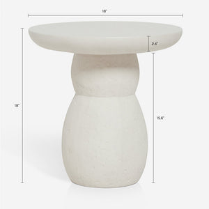 Clouded Round Side Table by Sarah Sherman Samuel
