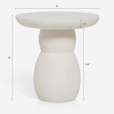 Clouded Round Side Table by Sarah Sherman Samuel