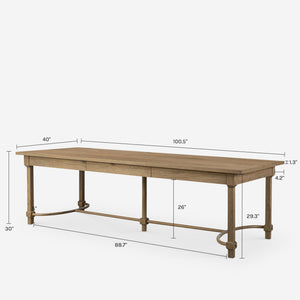 Edison Dining Table by Amber Lewis x Four Hands