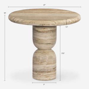 Figueroa Round Side Table by Amber Lewis x Four Hands