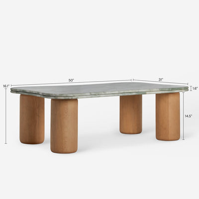 Open Box: Revello Coffee Table, Green Marble