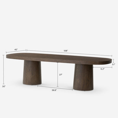 Rosaldo Oval Dining Table