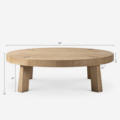 Sadira Round Coffee Table by Amber Lewis x Four Hands