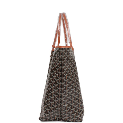 Goyard Goyardine Black Hand-Painted Coeur Ruban St. Louis GM Tote Bag Silver Hardware