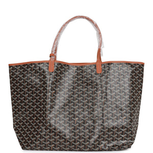 Goyard Goyardine Black Hand-Painted Coeur Ruban St. Louis GM Tote Bag Silver Hardware
