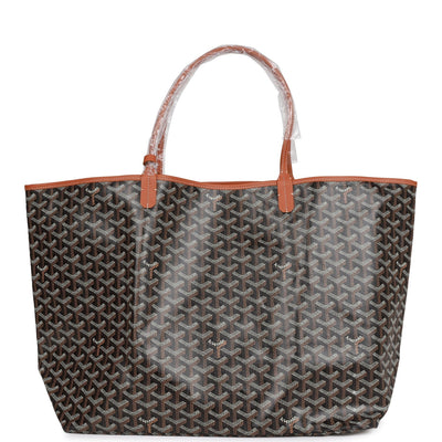 Goyard Goyardine Black Hand-Painted Coeur Ruban St. Louis GM Tote Bag Silver Hardware