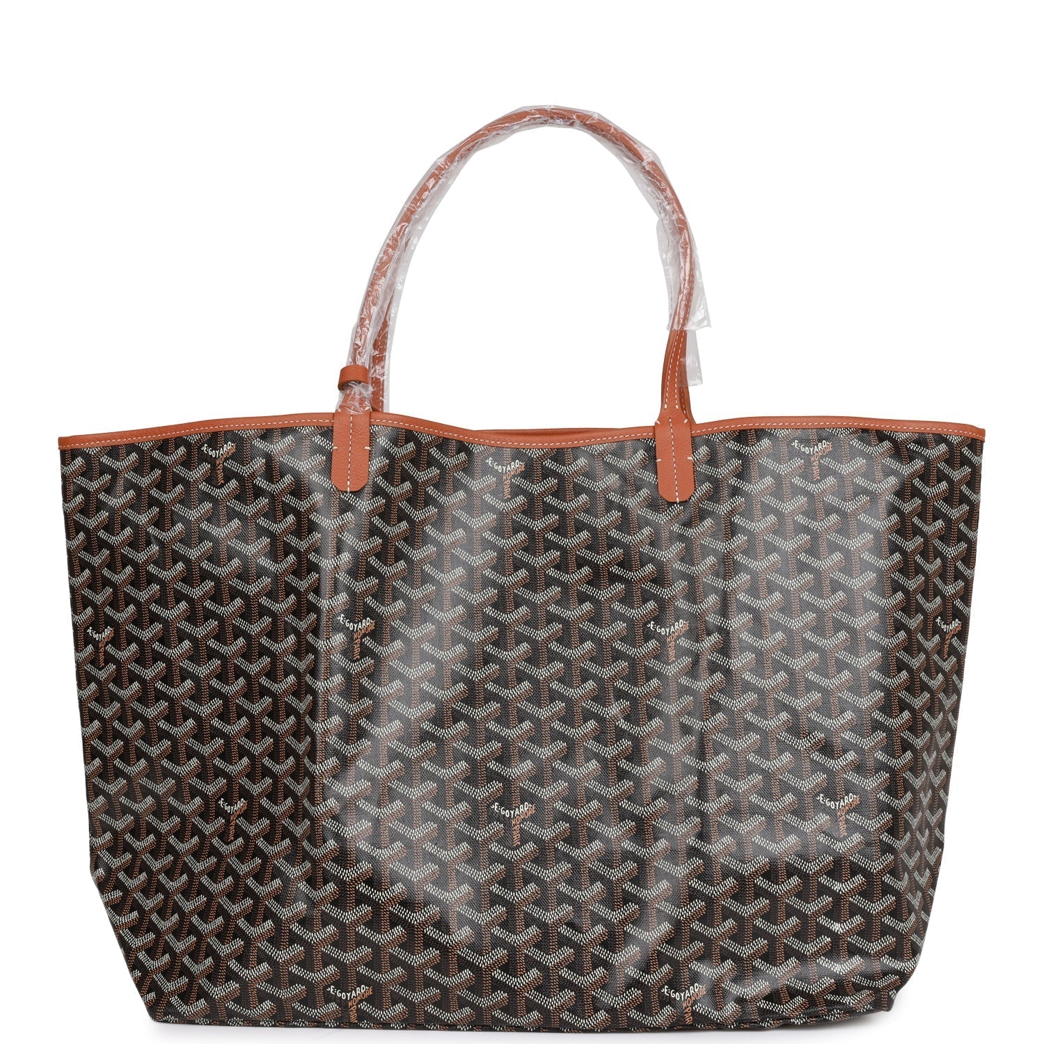Goyard Goyardine Black Hand-Painted Coeur Ruban St. Louis GM Tote Bag Silver Hardware