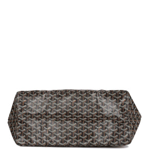 Goyard Goyardine Black Hand-Painted Coeur Ruban St. Louis GM Tote Bag Silver Hardware