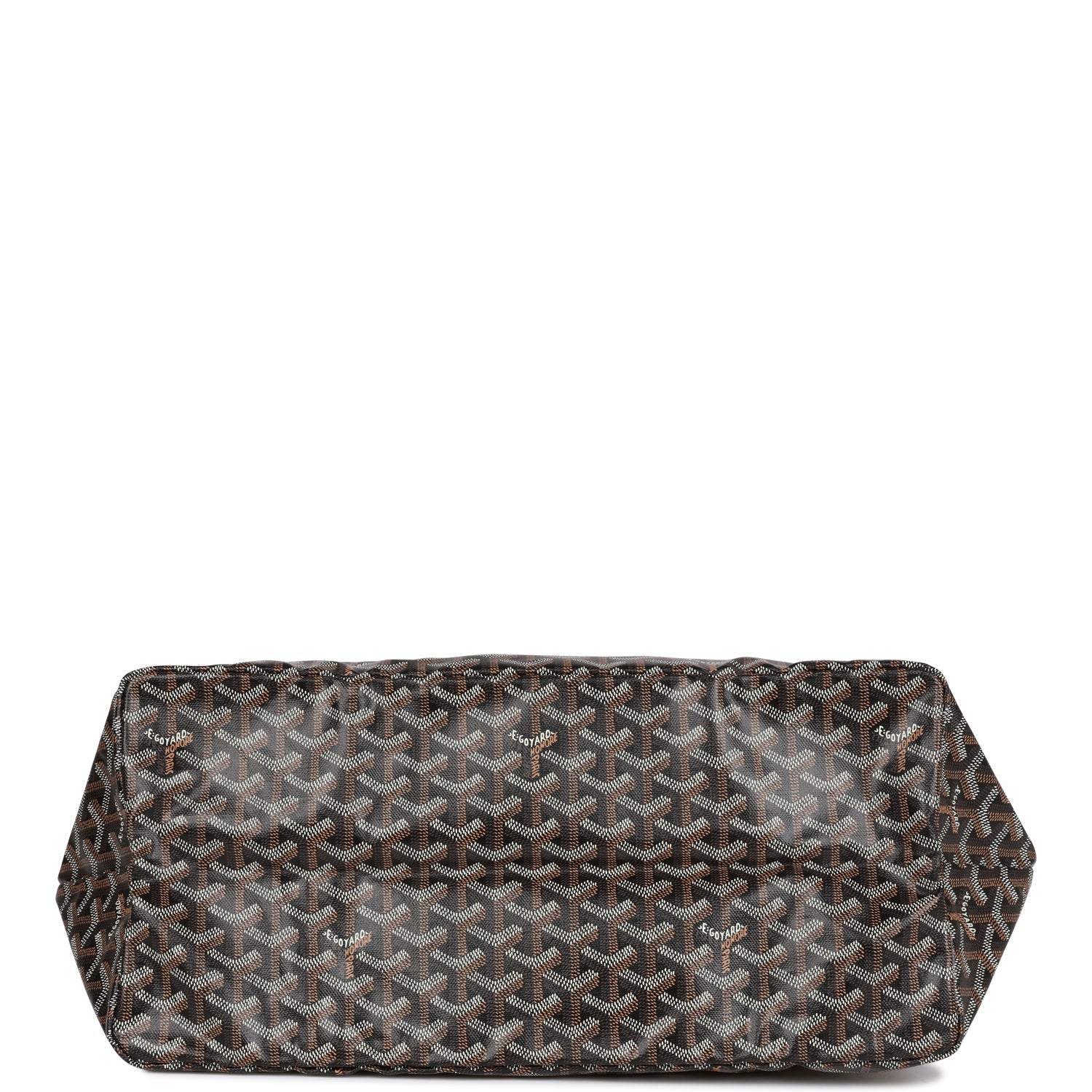 Goyard Goyardine Black Hand-Painted Coeur Ruban St. Louis GM Tote Bag Silver Hardware