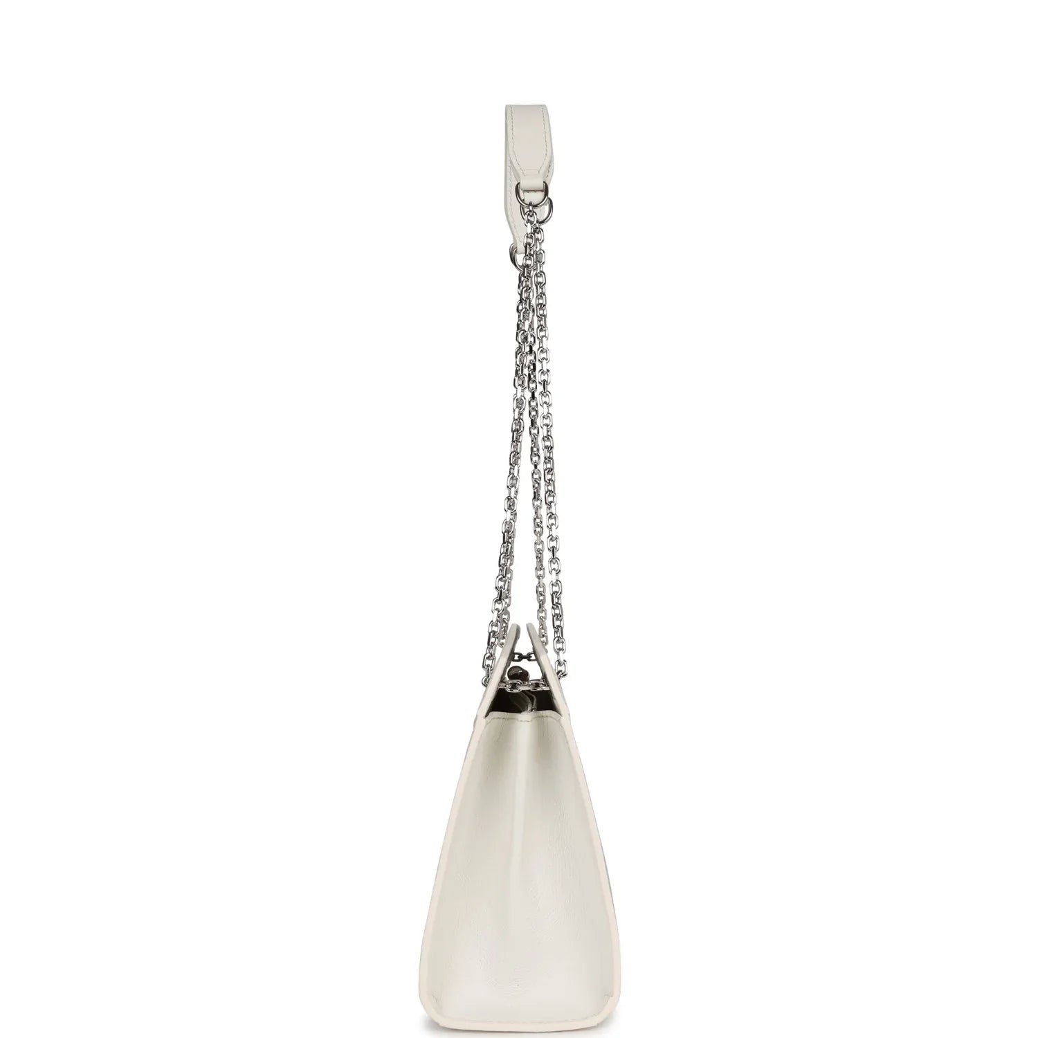 Goyard Rouette Structure PM Bag White Goyardine Palladium Hardware