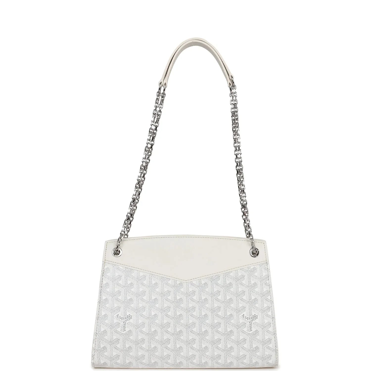Goyard Rouette Structure PM Bag White Goyardine Palladium Hardware