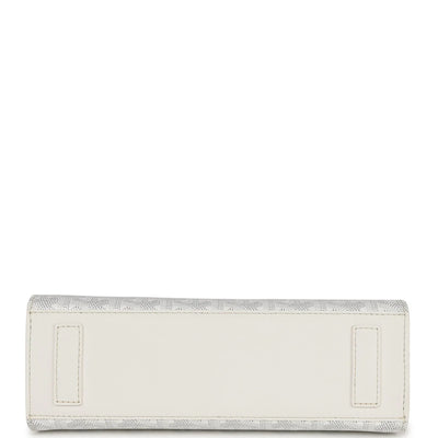 Goyard Rouette Structure PM Bag White Goyardine Palladium Hardware