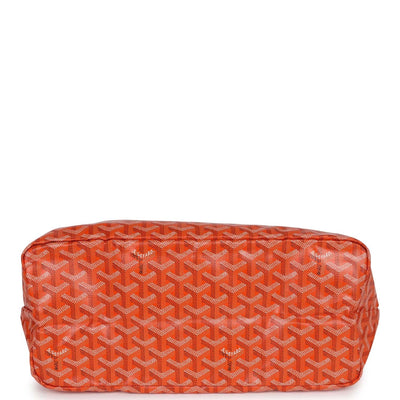 Goyard Goyardine Orange Hand-Painted Coeur Ruban St. Louis PM Tote Bag Palladium Hardware