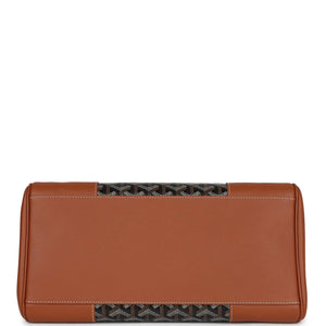 Goyard Saigon Tote Black & Brown Goyardine Canvas Palladium Hardware