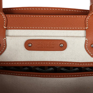 Goyard Saigon Tote Black & Brown Goyardine Canvas Palladium Hardware