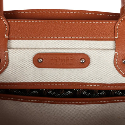 Goyard Saigon Tote Black & Brown Goyardine Canvas Palladium Hardware