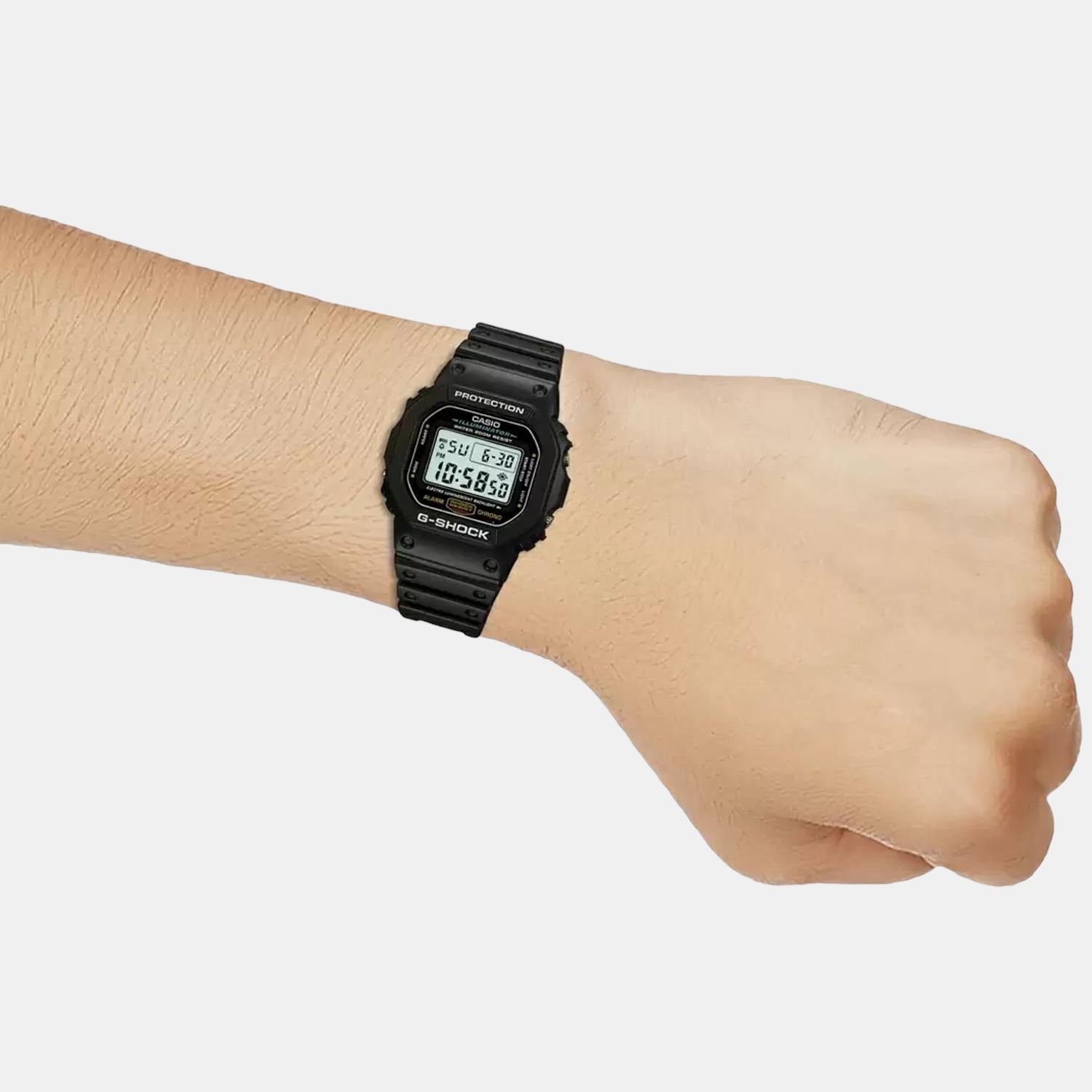 G-Shock Men Quartz Black Dial Digital Resin Watch G001