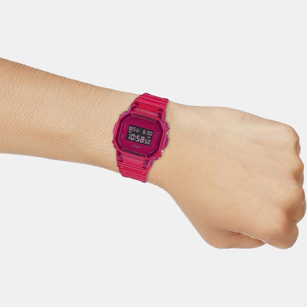 G-Shock Men Quartz Pink Dial Digital Resin Watch G1005