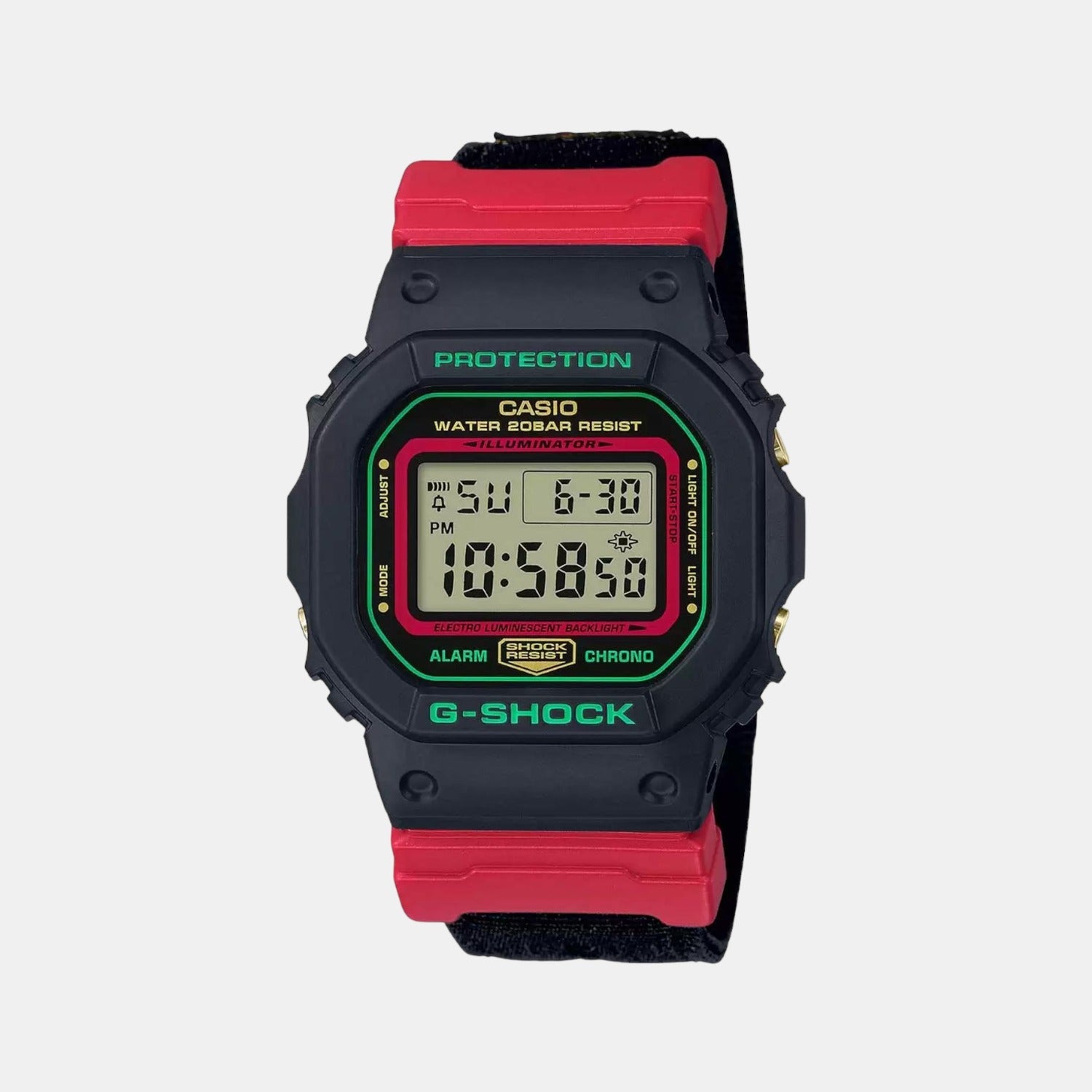 G-Shock Men Quartz Black Dial Digital Resin Watch G1008
