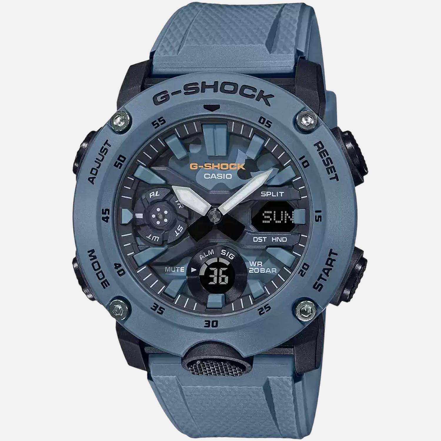 G-Shock Men Quartz Grey Dial Analog-Digital Resin Watch G1019
