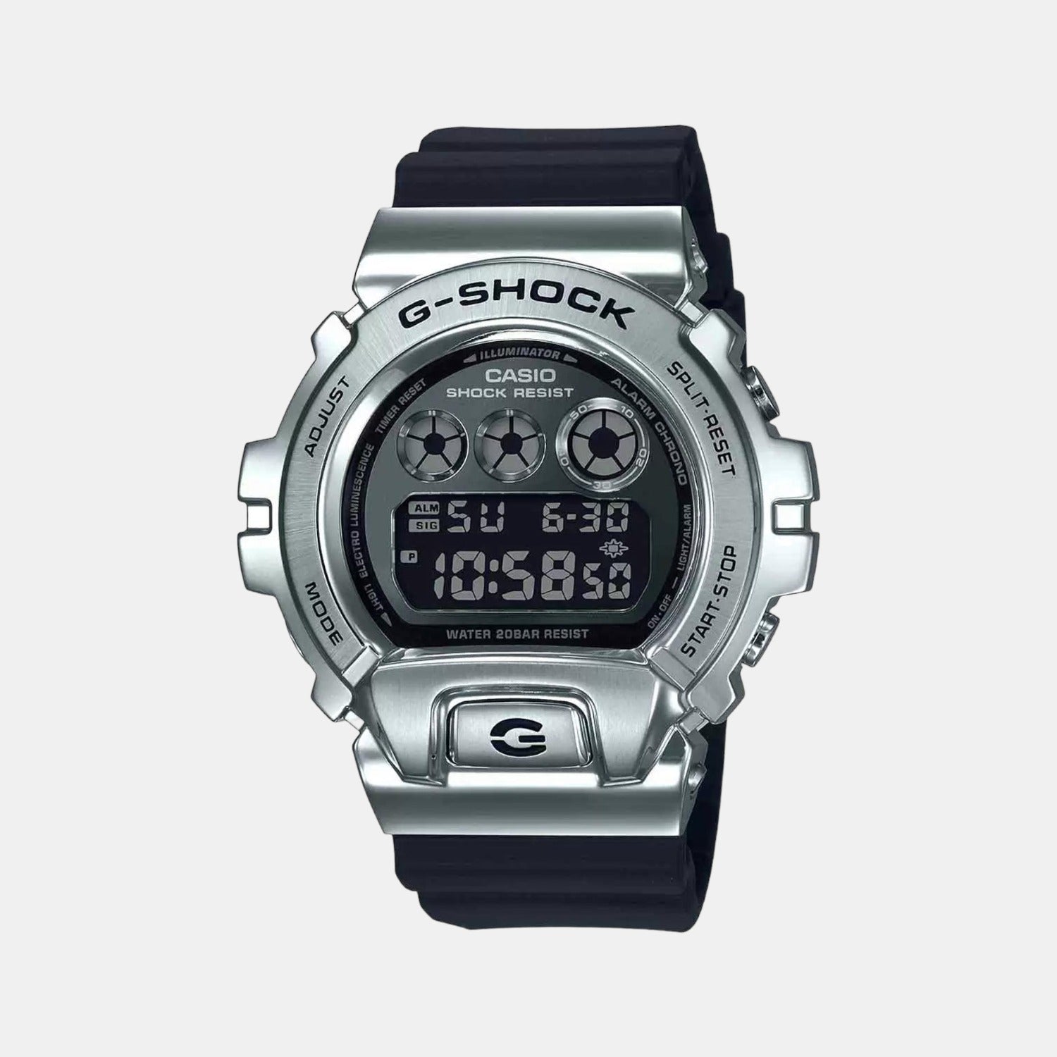 G-Shock Men Quartz Grey Dial Digital Resin Watch G1025