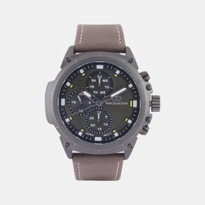 G-Shock Men Quartz Grey Dial Chronograph Leather Watch G1043
