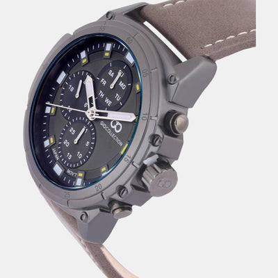 G-Shock Men Quartz Grey Dial Chronograph Leather Watch G1043