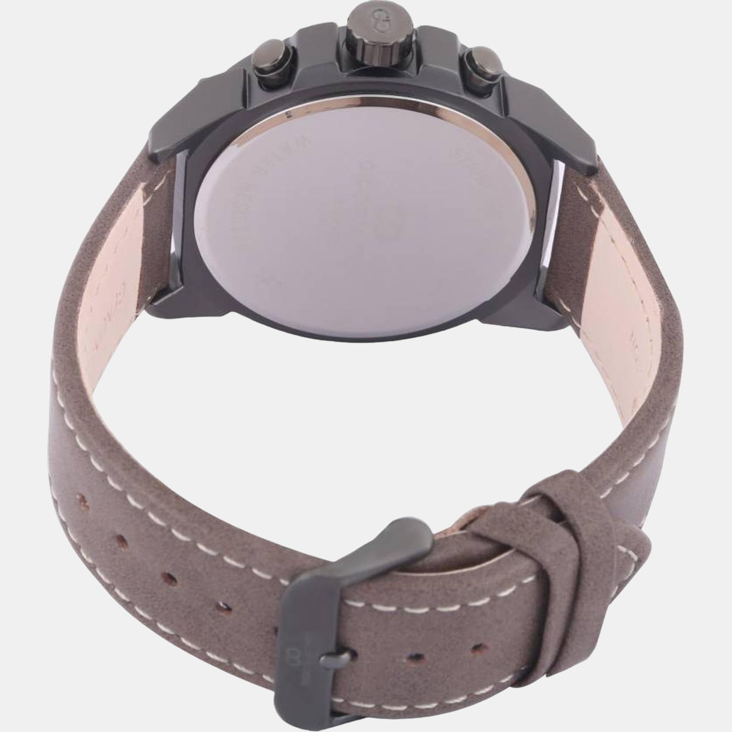 G-Shock Men Quartz Grey Dial Chronograph Leather Watch G1043