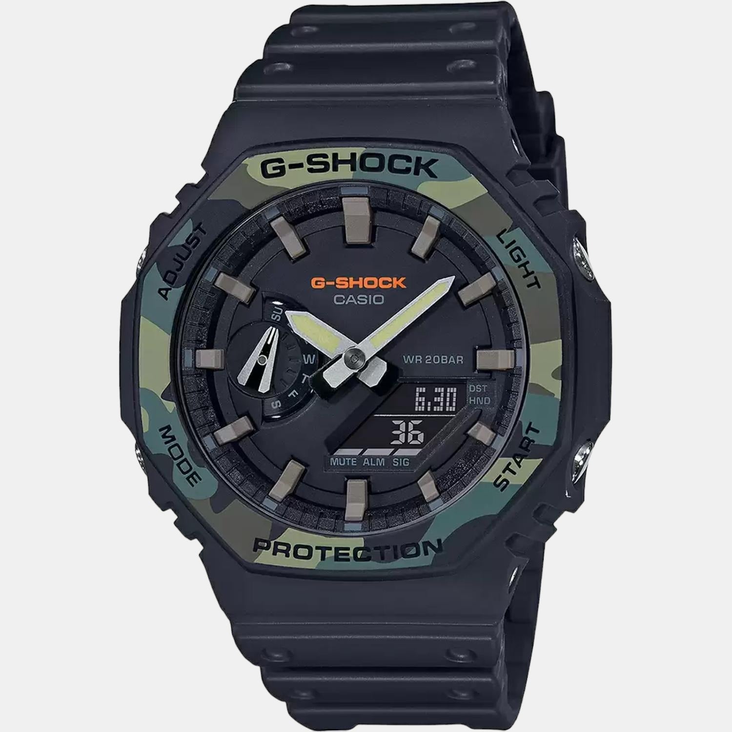 G-Shock Men Quartz Black Dial Analog-Digital Resin Watch G1047