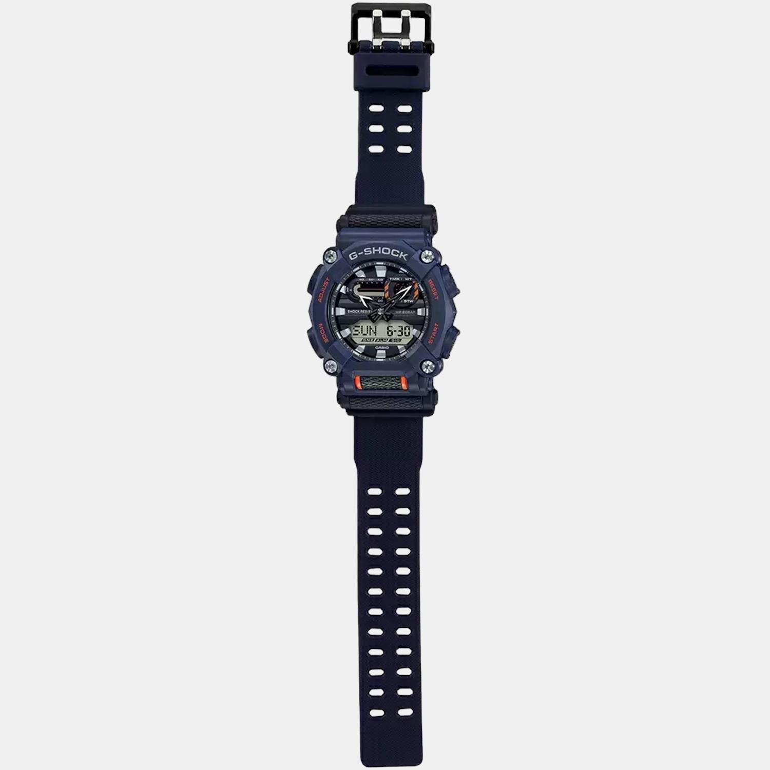 G-Shock Men Quartz Blue Dial Analog-Digital Resin Watch G1058
