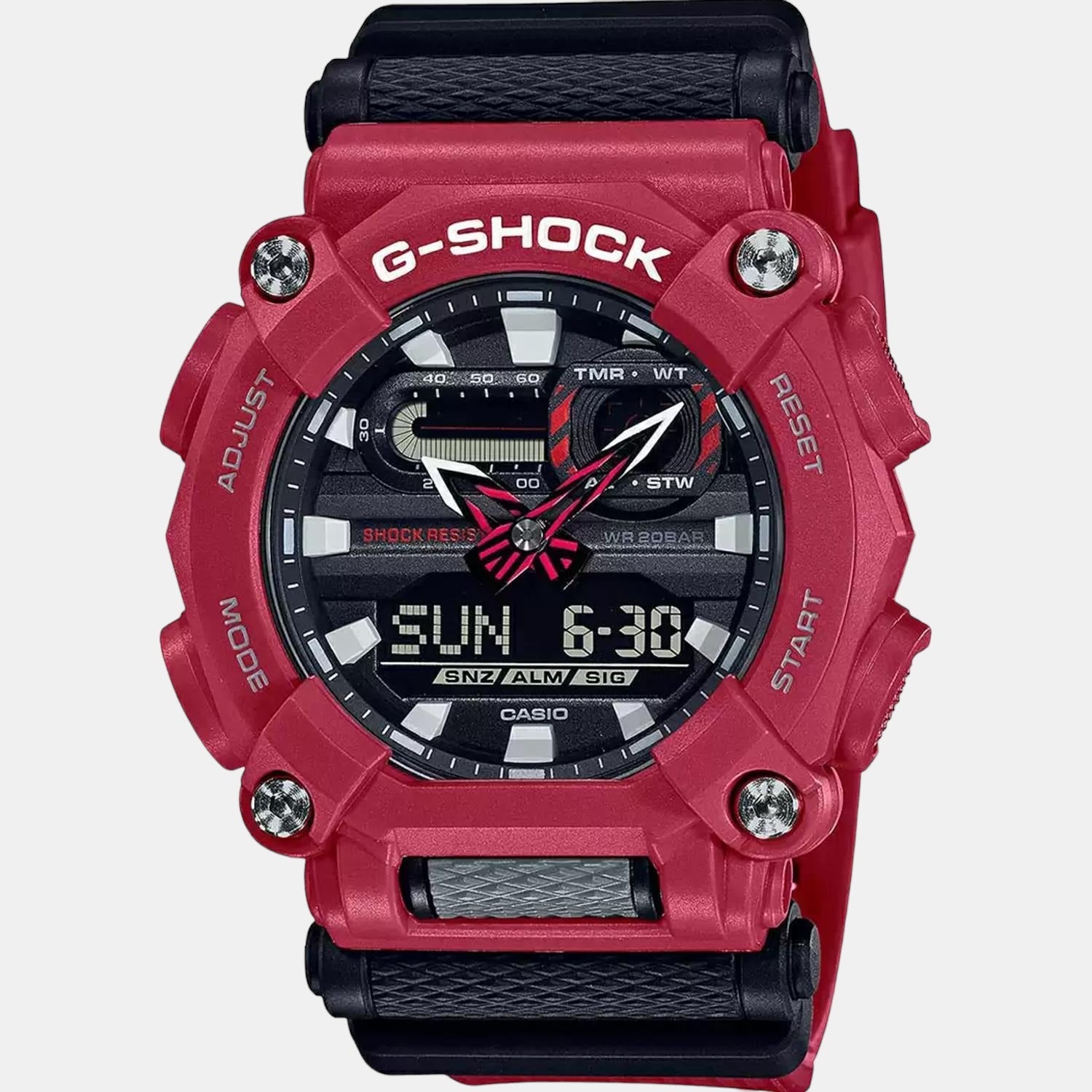 G-Shock Men Quartz Red Dial Analog-Digital Resin Watch G1059