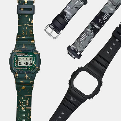 G-Shock Men Quartz Green Dial Digital Resin Watch G1064
