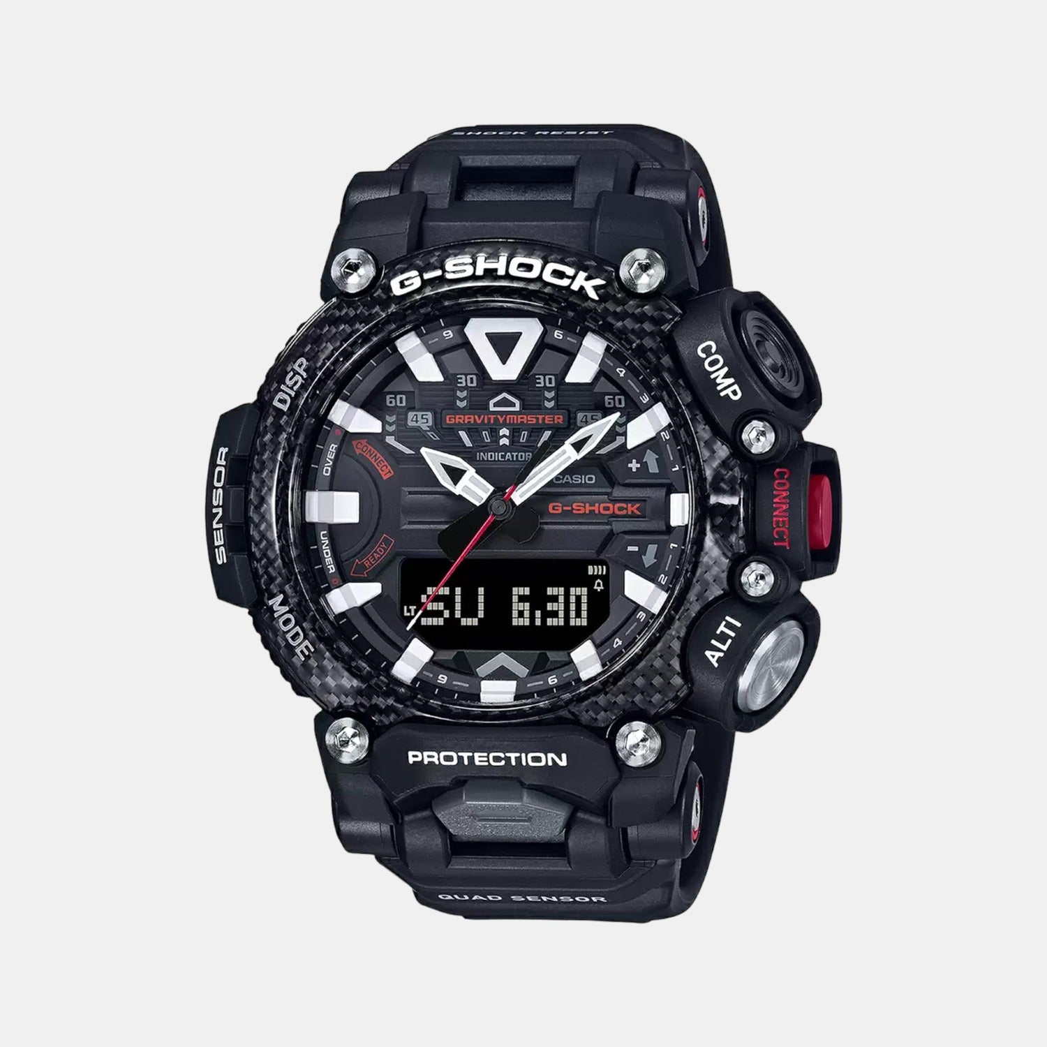 G-Shock Men Quartz Black Dial Analog-Digital Resin Watch G1072