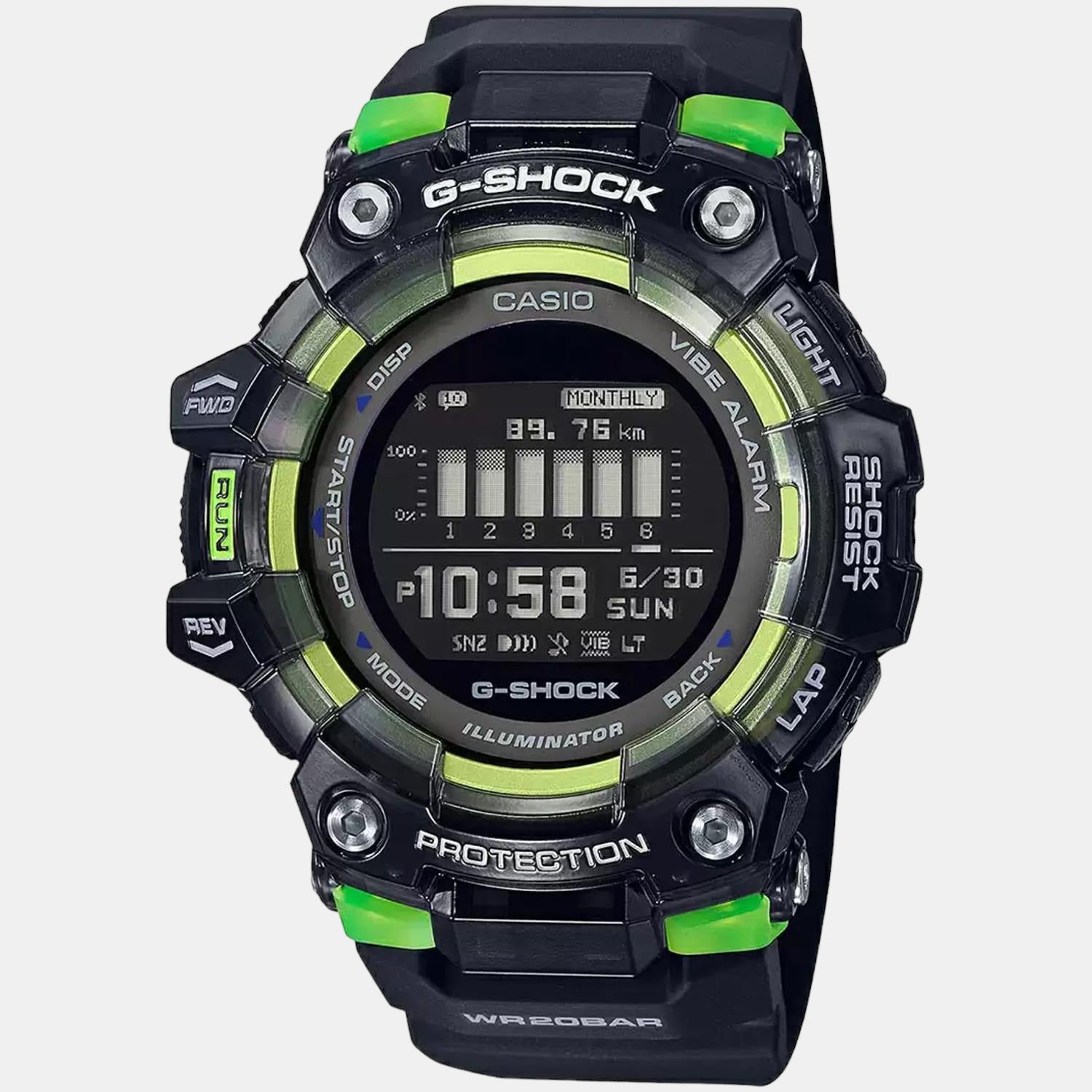 G-Shock Men Quartz Black Dial Digital Resin Watch G1090