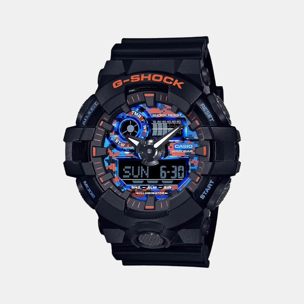 G-Shock Men Quartz Two Tone Dial Digital Resin Watch G1098