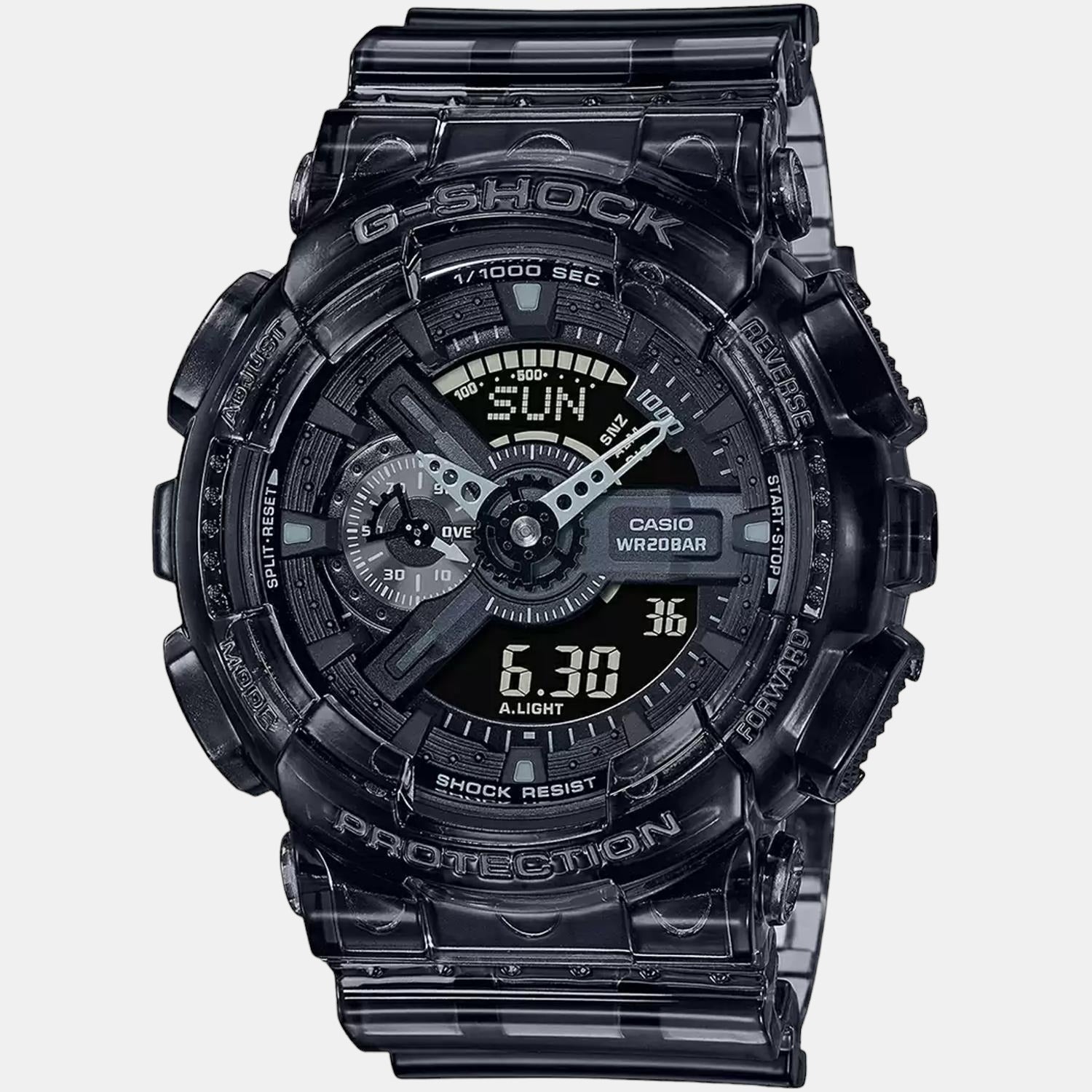 G-Shock Men Quartz Black Dial Analog-Digital Resin Watch G1100