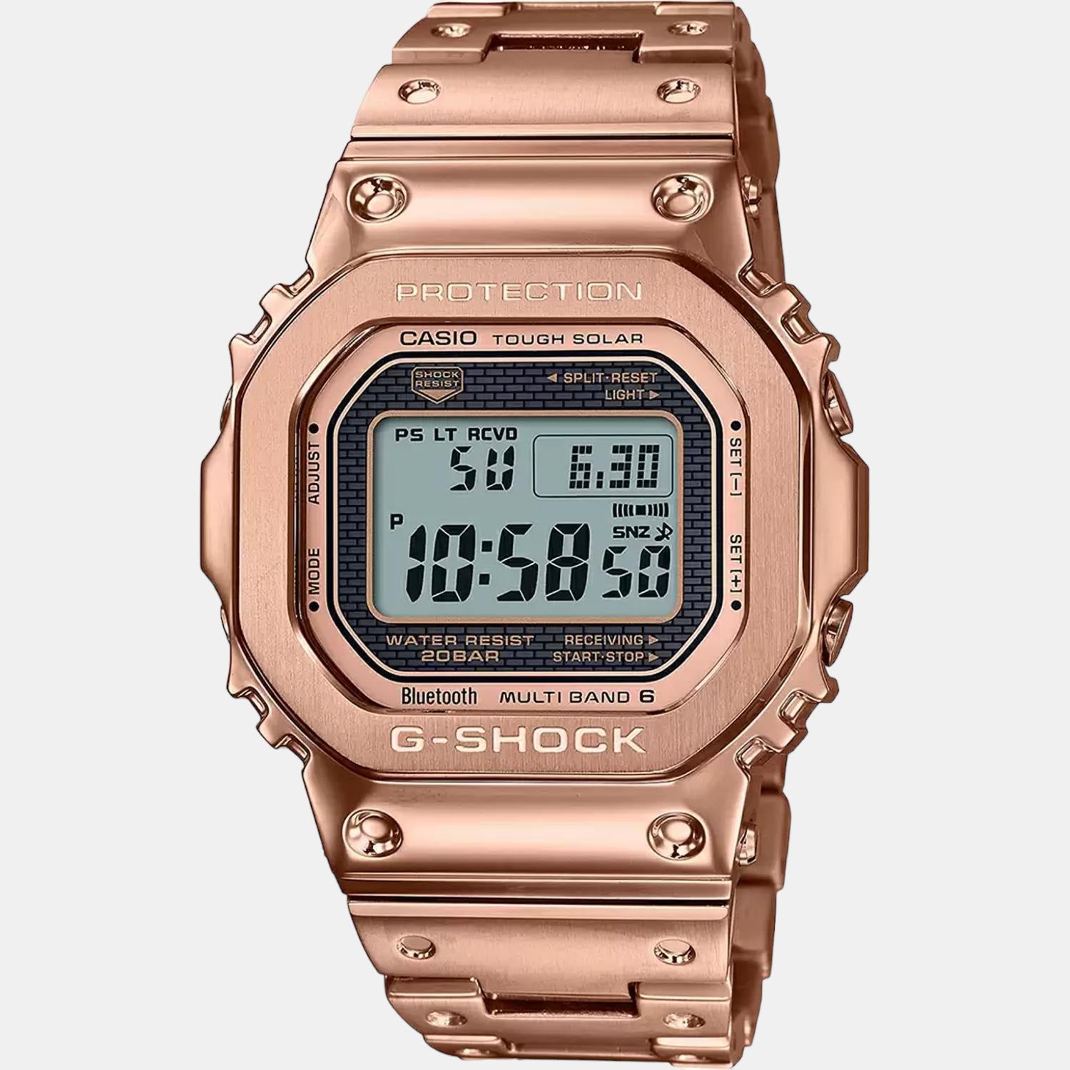 G-Shock Men Quartz Two Tone Dial Digital Stainless Steel Watch G1105