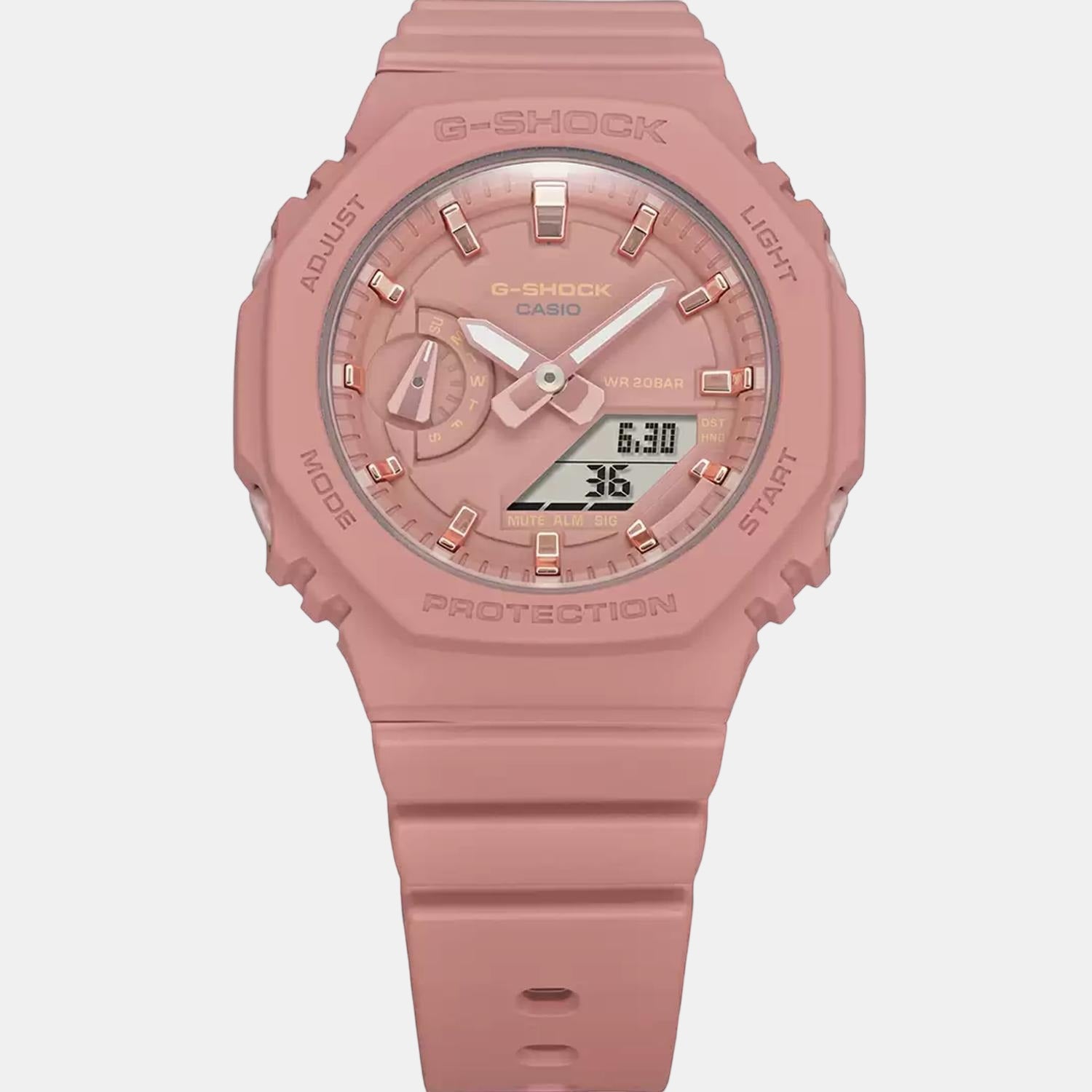 G-Shock Women Quartz Pink Dial Analog-Digital Resin Watch G1108
