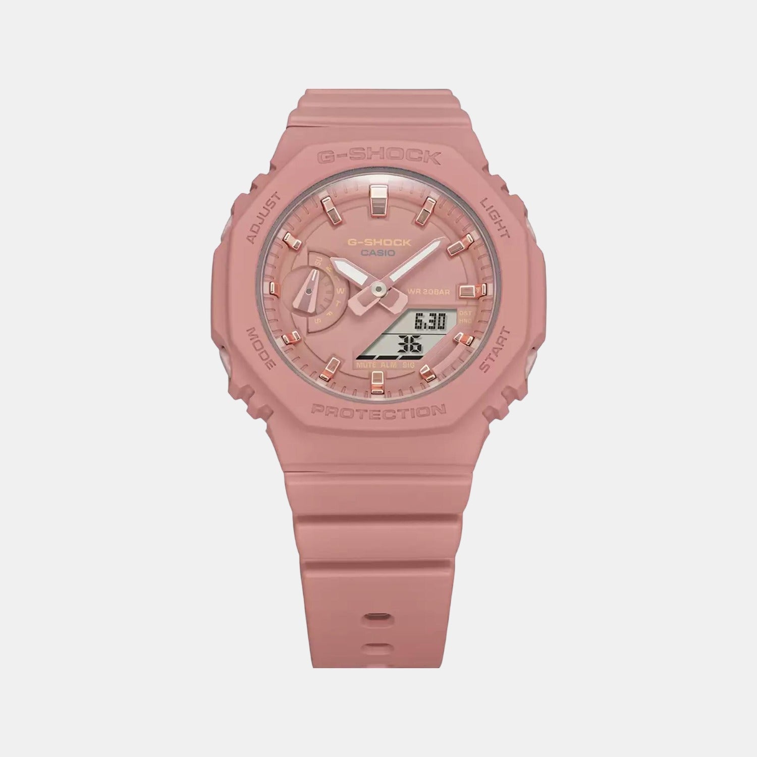 G-Shock Women Quartz Pink Dial Analog-Digital Resin Watch G1108