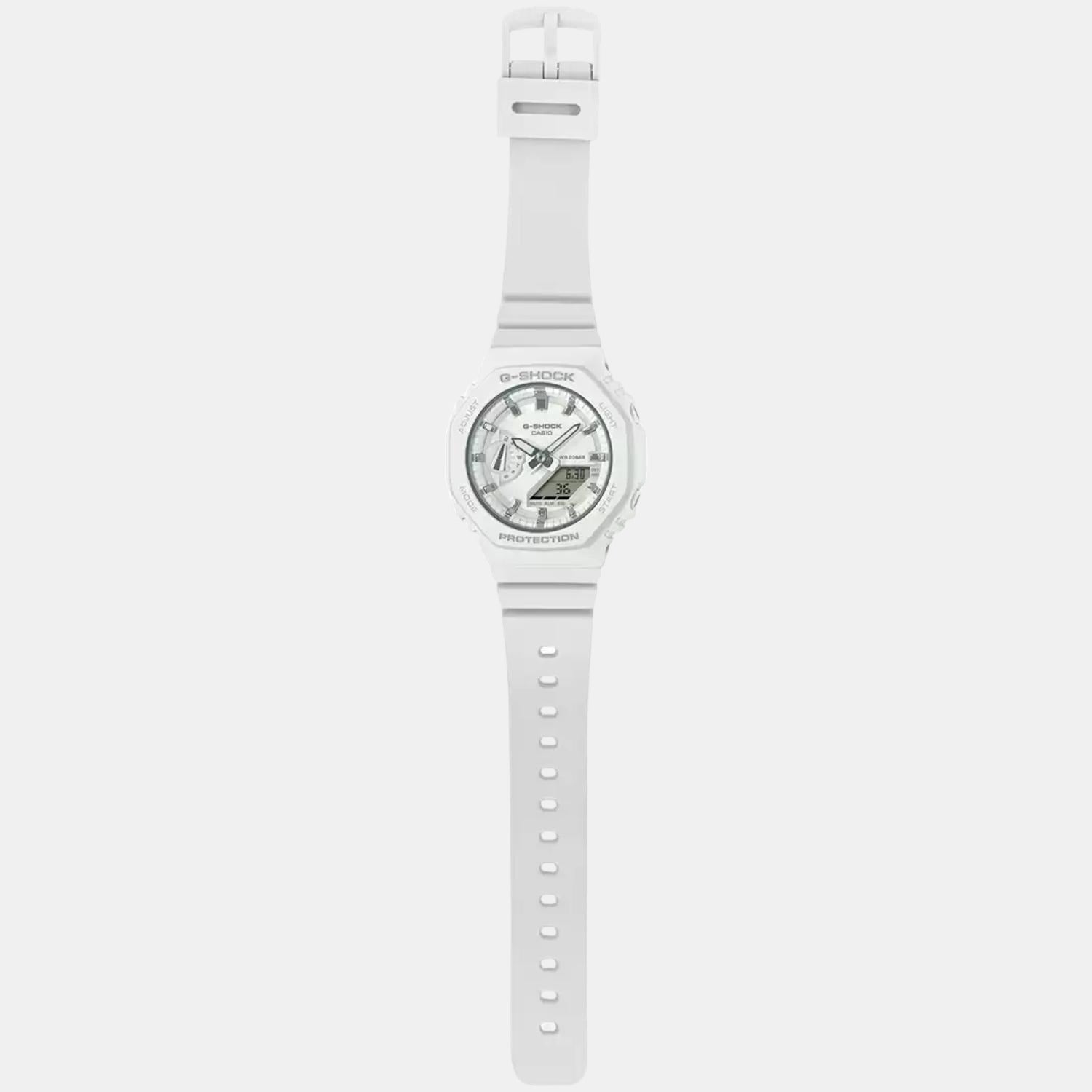G-Shock Women Quartz White Dial Analog-Digital Resin Watch G1110