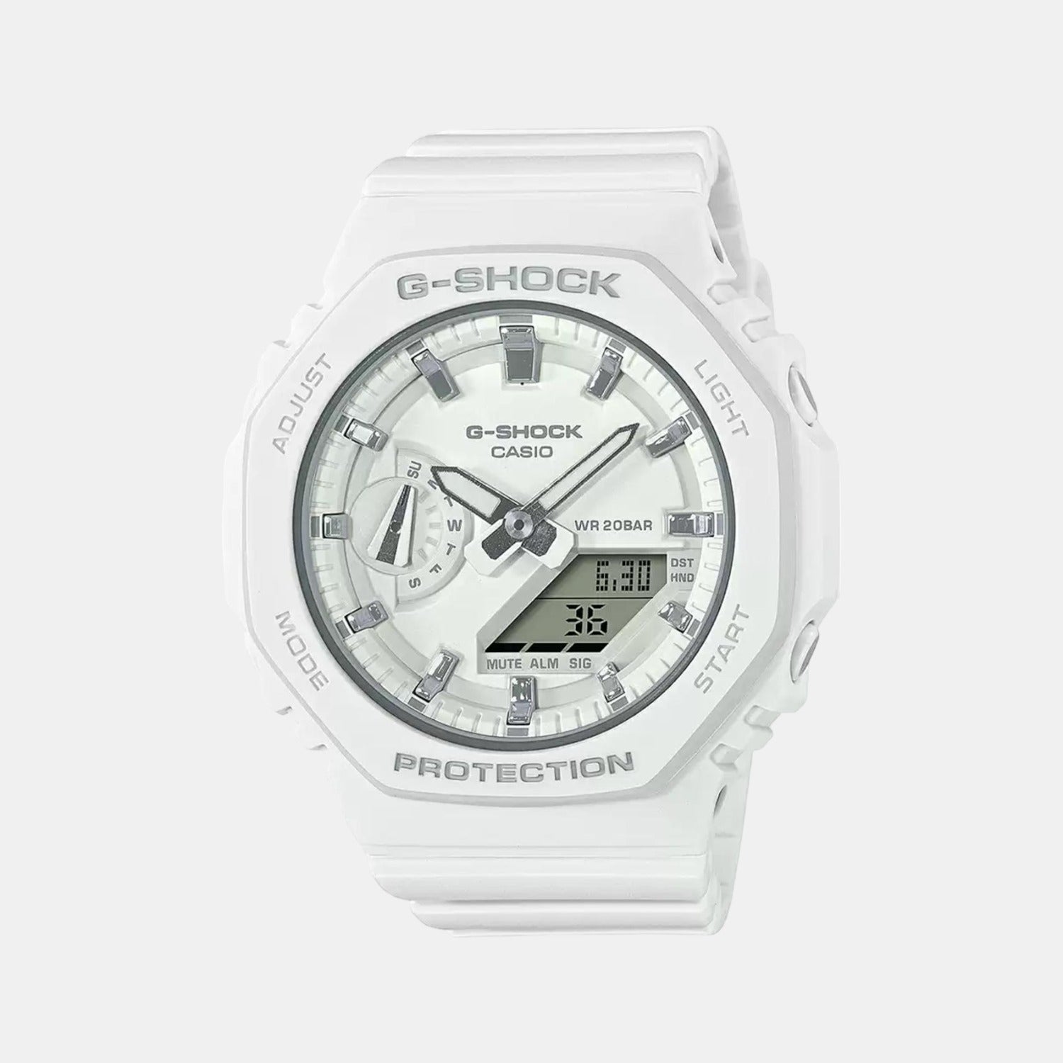 G-Shock Women Quartz White Dial Analog-Digital Resin Watch G1110