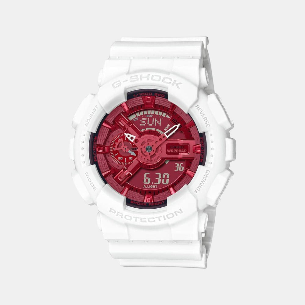 G-Shock Men Quartz White Dial Analog-Digital Resin Watch G1111