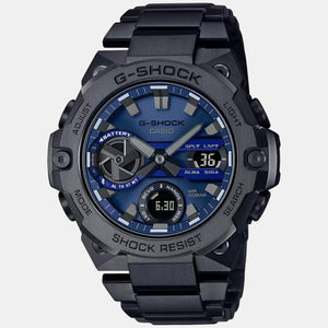 G-Shock Men Quartz Blue Dial Analog-Digital Stainless Steel Watch G1122