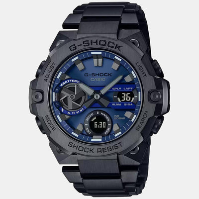G-Shock Men Quartz Blue Dial Analog-Digital Stainless Steel Watch G1122