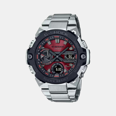 G-Shock Men Quartz Red Dial Analog-Digital Stainless Steel Watch G1123