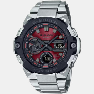 G-Shock Men Quartz Red Dial Analog-Digital Stainless Steel Watch G1123
