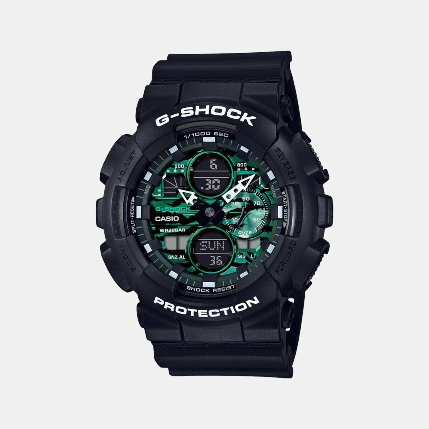 G-Shock Men Quartz Green Dial Analog-Digital Resin Watch G1129