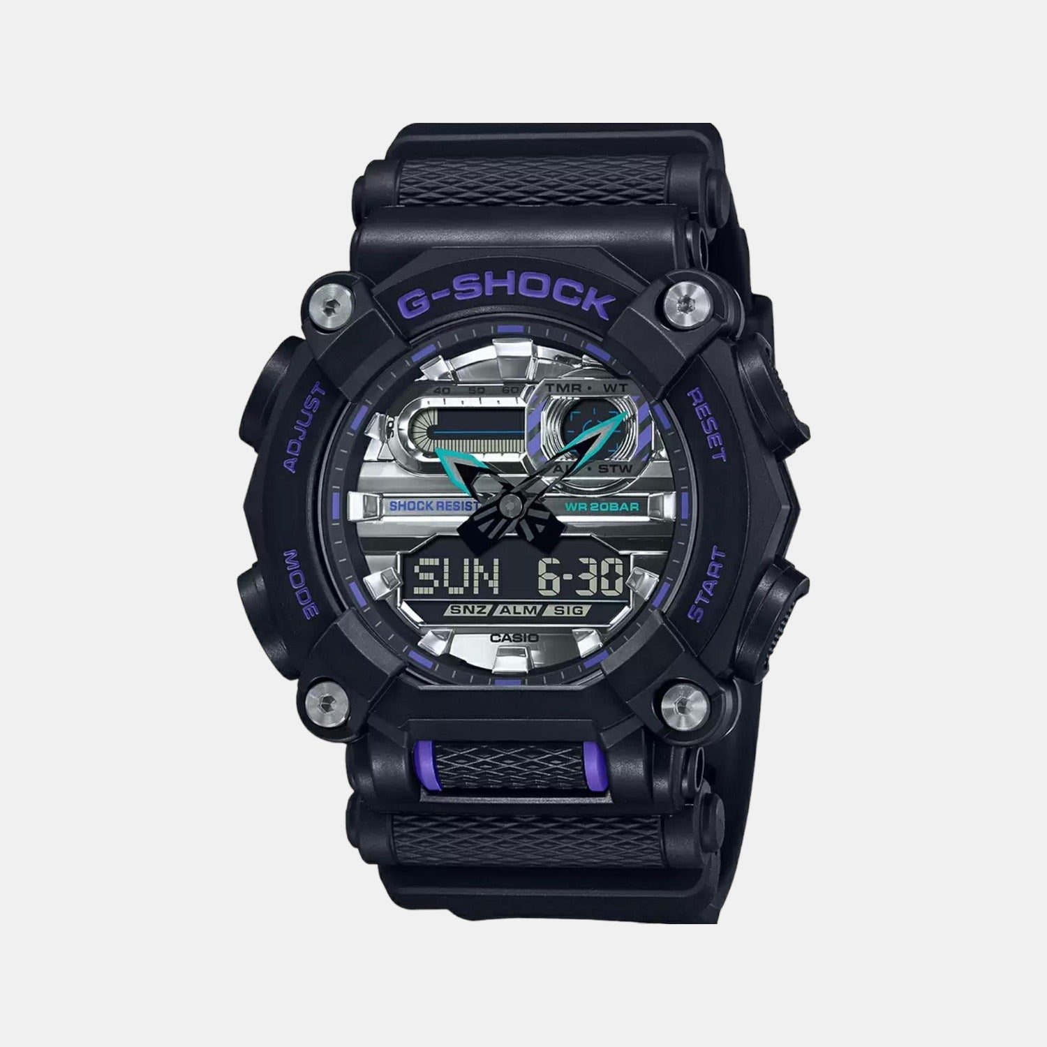 G-Shock Men Quartz Two Tone Dial Digital Resin Watch G1150