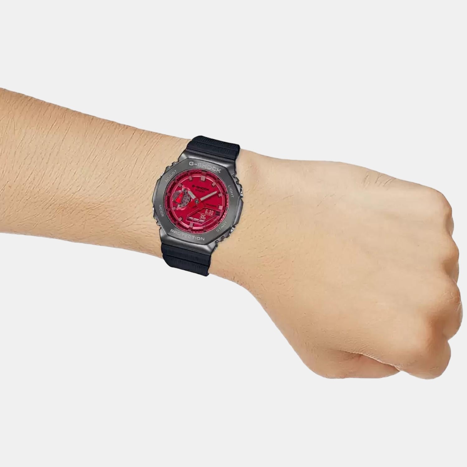 G-Shock Men Quartz Red Dial Analog-Digital Resin Watch G1161